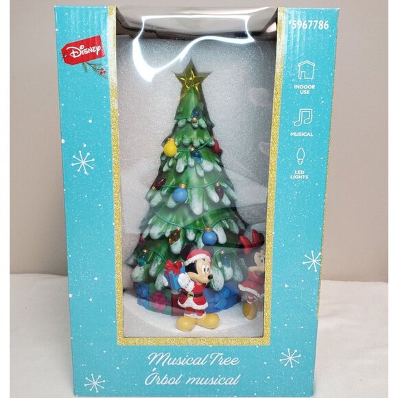 NEW 2024 Disney Mickey & Minnie 10" LED Musical Christmas Tree 8 Classic Songs - Picture 4 of 12